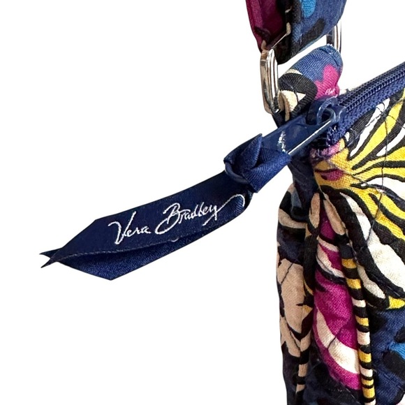 Vera Bradley Little Hipster Crossbody Bag African Violet Quilted Blue Womens - Picture 5 of 14